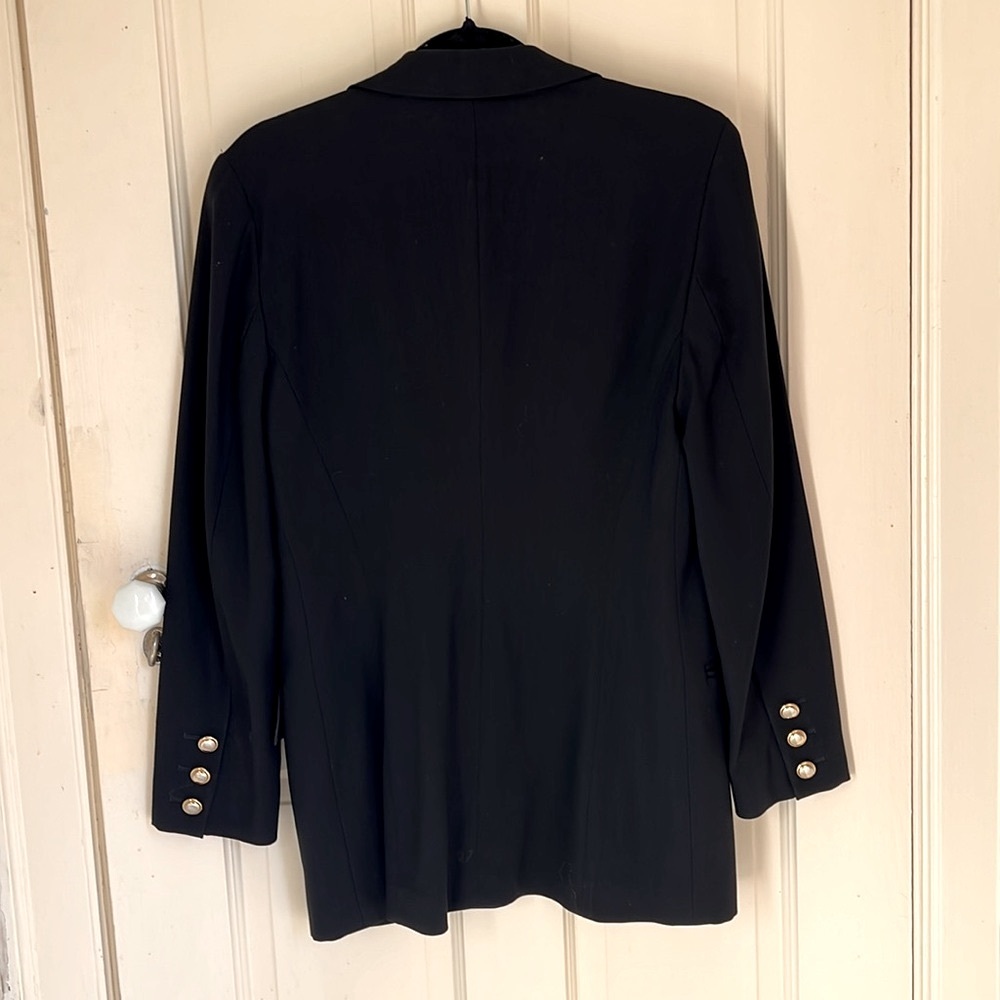 Basic Black Blazer With Gold Buttons - image 2